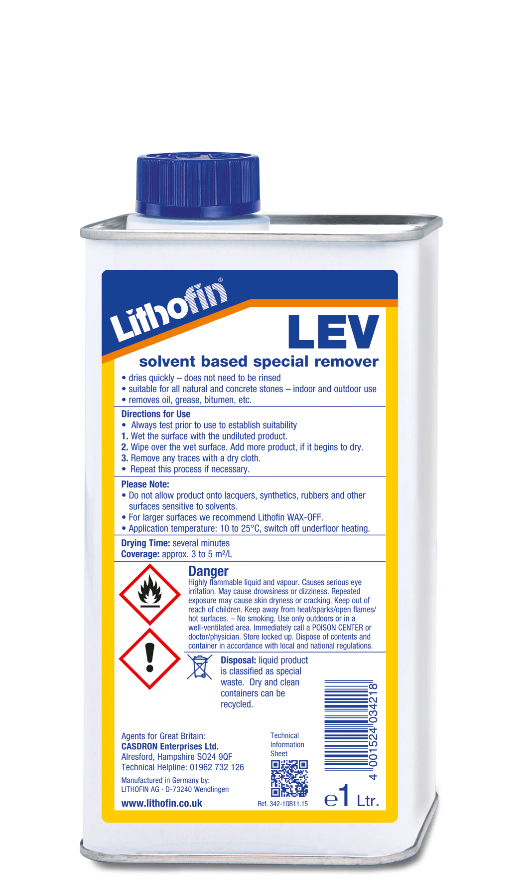 Lithofin LEV Solvent Based Special Remover